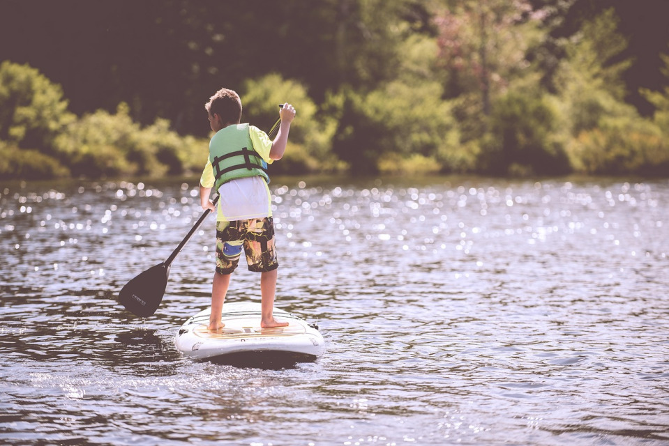 paddleboarding coaching tranquil water